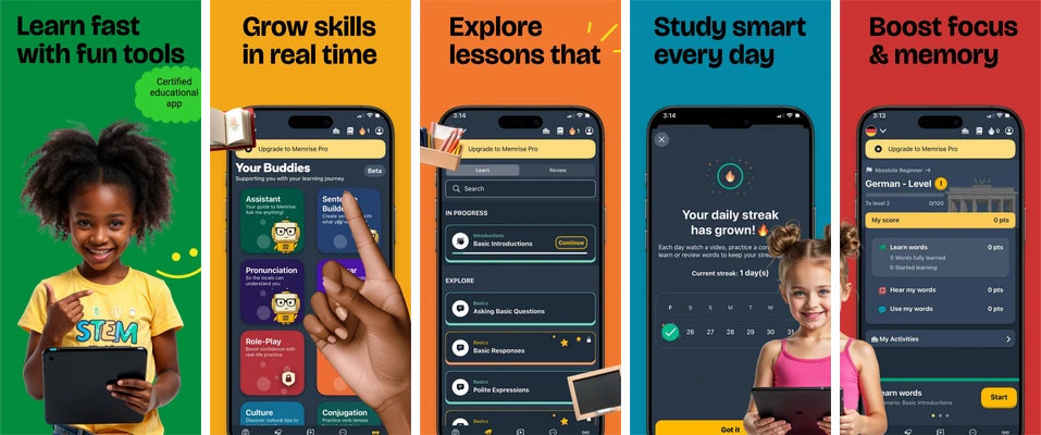 Playful Learning: 5 iPhone screenshot previews from the existing catalog